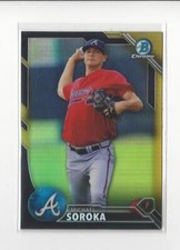 2016 Bowman Chrome Prospects Black and Gold Refractor #194 Michael Soroka Braves