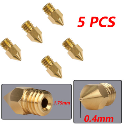5pcs 0.4mm Longer Nozzle Copper Mouth For LK1/LK4/LK4 PRO/LK5 PRO 3D Printer