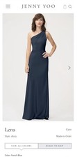 JENNY YOO Women's Dress UK Size 4 (US0) LENA DRESS Blue Bridesmaid Wedding 