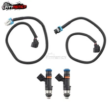 Fuel Injectors w/ Harness Pair For 2012-2013 Polaris Ranger XP 800 1204319, 100-