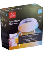 Globe Electric 14" DuoBright LED Flush Mount Ceiling Light Fixture 18W Dimmable,