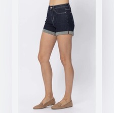 BDG Mid Rise Shortie Dark Wash Shorts Size 26W