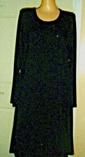HI MONE BLACK STRETCH RAYON LONG SLEEVE DRESS SIZE 2XL