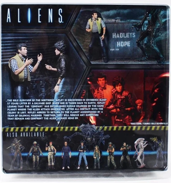 NECA ALIENS CARTER J.BURKE & XENOMORPH ARTICULADOS 7".18 CM .NUEVO 2017.ALIEN - Imagen 3 de 4