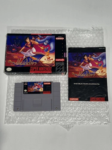 Disney's Aladdin Super Nintendo Entertainment System SNES 1993 Complete Capcom