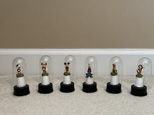Vintage Disney Ceramic Thimble 6 Pc Set Sterling Classic