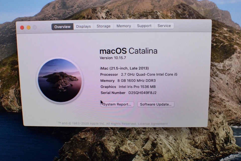 Apple iMac 21.5" 2013 A1418 - Core i5-4570R @ 2.70GHz 8GB RAM 1TB HDD - Image 2 of 4