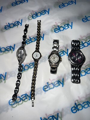 Lot Of 4 Women s Watches Working But Need Battery Fossil Eddie Bauer Hugo Max