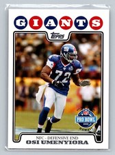 Osi Umenyiora 2008 Topps #303 New York Giants Football Card