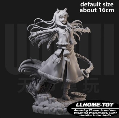 Anime Holo Wolf Girl harvest Resin 3D Print GK Figure DIY Model Unpainted