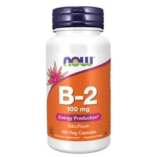 NOW FOODS Vitamin B-2 100 mg 100 Veg Capsules