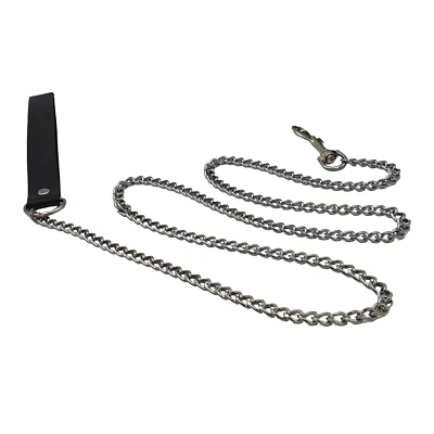 ECLECTIC SHOP UK LTD ® Adult Bondage Lead Leash Leather Steel Sub Dom Kink Fetish BDSM 120cm & Clipped