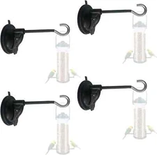 4 Pack Window Suction Cup Bird Feeder Hanger for Bird Feeders and Wind Chimes an