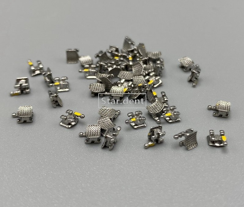 Bracciolo Grande Punto Originale 50 Staffe Ortodontiche Dentali In Metallo - Mini Slot Rosso 022 345, Per Apparecchi Ortodontici Bracket Dentali Metallo - Foto 2