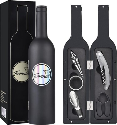 Wine Corkscrew Screwpull Accessories Kit with Drink Stickers by Kato(Bulk 3Sets)