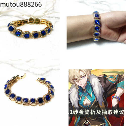 Brazalete de aventurina con riel estrella Honkai aleación azul diamante cadena de mano joyería  - Imagen 1 de 1