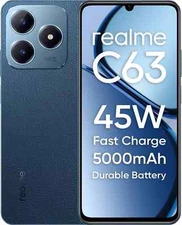Realme C63 4G (RAM 4GB, 128GB)Blue 6.74" 50MP T612 Processor Global Version.