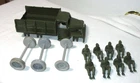 VINTAGE MARX 1950s-60s ORIGINAL  ARMY PLAYSET PART " TROOP TRUCK AND SOLDIERS "