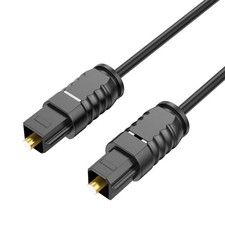 Digital Optical Audio Cable 3 feet, SPDIF Toslink for TV PS4 to 3ft, Black
