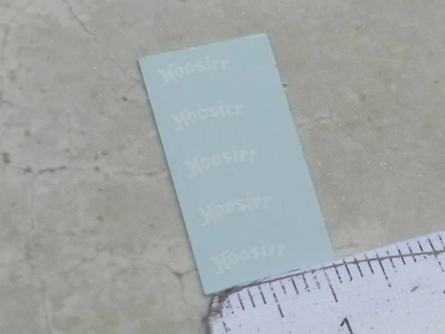 1/18 Hoosier Tire Decal White Decal Set
