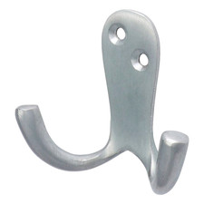 Solid Robe Hooks Satin Chrome - Bedroom - Hallway - Bathroom - Lounge 5PK