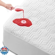 Cozymaker King Size 100% Waterproof Mattress Protector, Cooling Mattress Pad 
