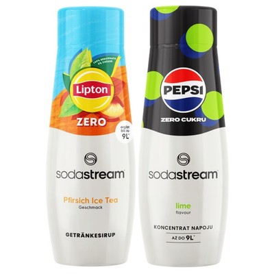 2x Sirup SodaStream Lipton Ice Tea Peach Zero Ohne Zucker + Pepsi Max Lime