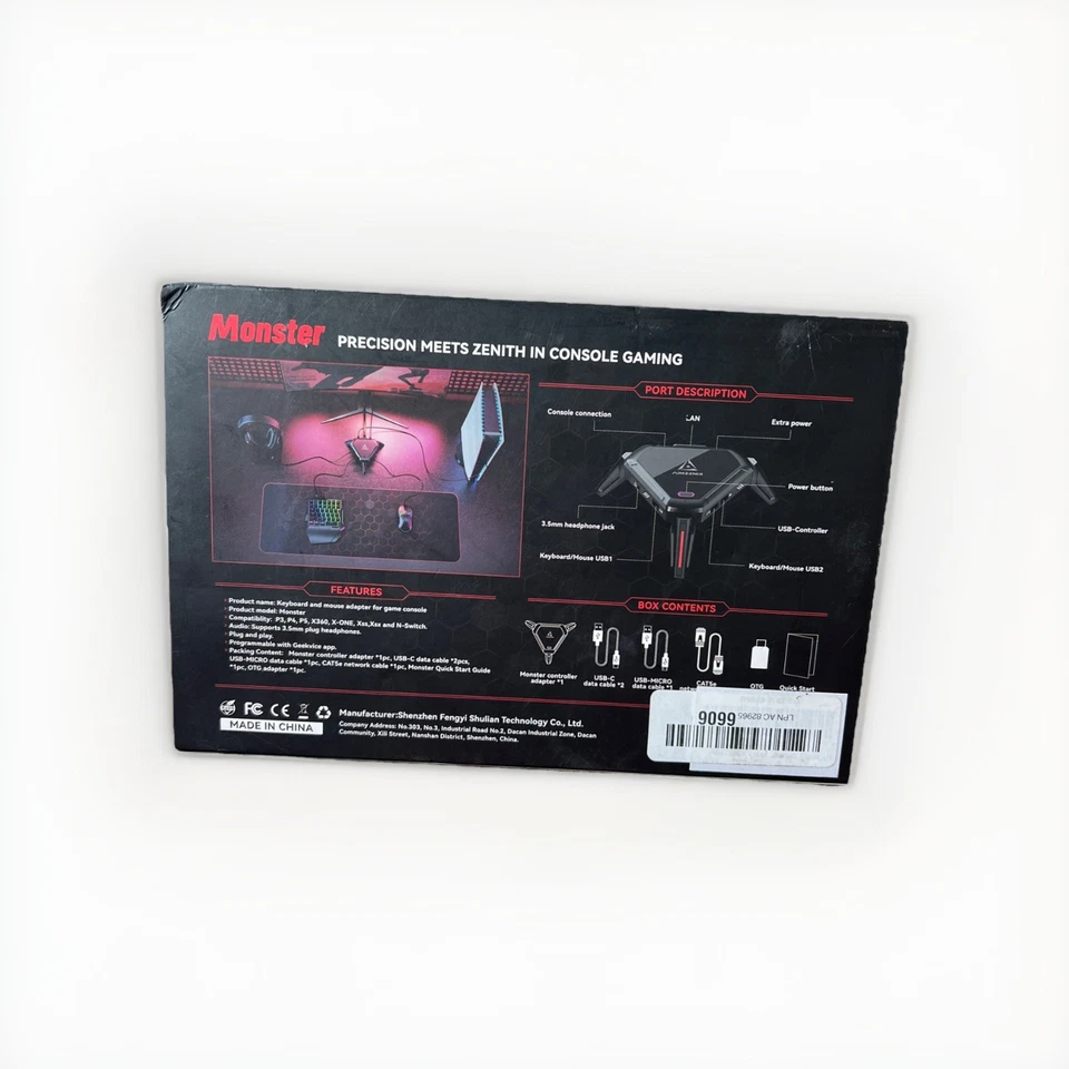 AIMZENIX Monster AX600 Teclado Ratón Controlador Adaptador Convertidor ps, Xbox, PC Foto 2 de 4