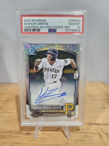 2025 Bowman Chrome CPAKG Konnor Griffin HTA Choice Refractor Auto /150 PSA 10