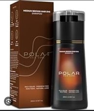 Polar-Hair Dye Shampoo Hair 200ml/6.7 OZ Medium Brown unit.