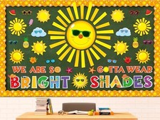 Bulletin Board Set Classroom Decoration Paper Cutout for Back to School Sun