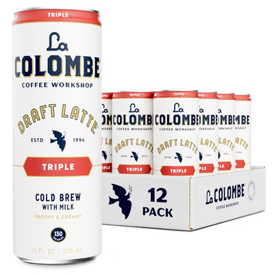 La Colombe Coffee, Triple Draft Latte, 11 Fl Oz Cans (Pack of 12), Coffeehouse Q