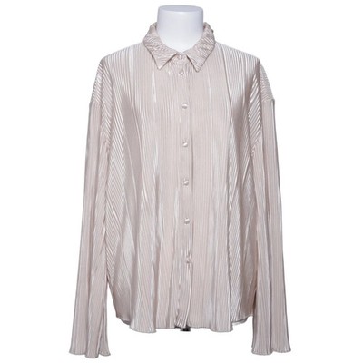 Sassy Classy, Hemd, Größe: M, Beige, Polyester, Streifen, Damen #E8H