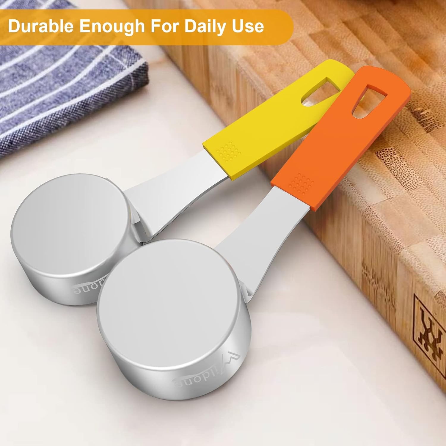    8-Piece Measuring Cup Set, Stainless Steel Nesting Measuring Cups 