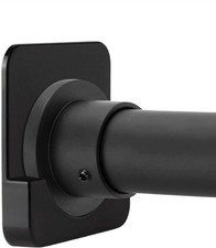 Black Shower Curtain Rod Holder for Wall Mount  Adhesive