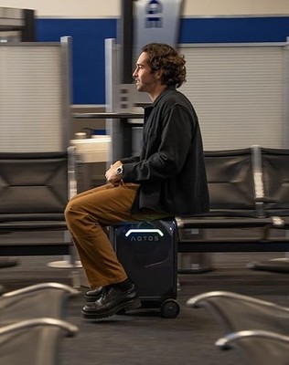 20'' ELECTRIC SMART RIDEABLE SUITCASE 31L TRAVEL LUGGAGE SCOOTER w/APP  GRAY