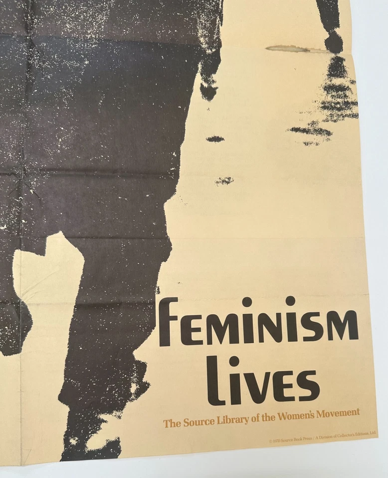 RARE 1970 WOMEN’S MOVEMENT Source Book Press Publication - FEMINISM LIVES Poster - Image 3 of 4