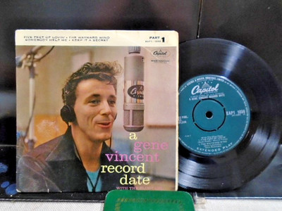 GENE VINCENT E.P '' RECORD DATE PART 1  '' Or. UK CAPITOL EX COND.IN EX Or.PIC SL.
