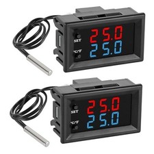 2PCS Digital Thermostat Controller -58F to 230F Programmable Heating Cooling