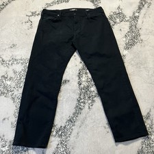 Mavi Jeans Mens Size 40 X 32 Black Matt Relaxed Straight Leg Denim