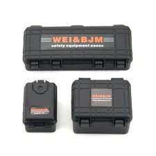 3PCS Black 1/10 Mini Plastic Storage Box For TRX-4 SCX10 D90 RC Crawler
