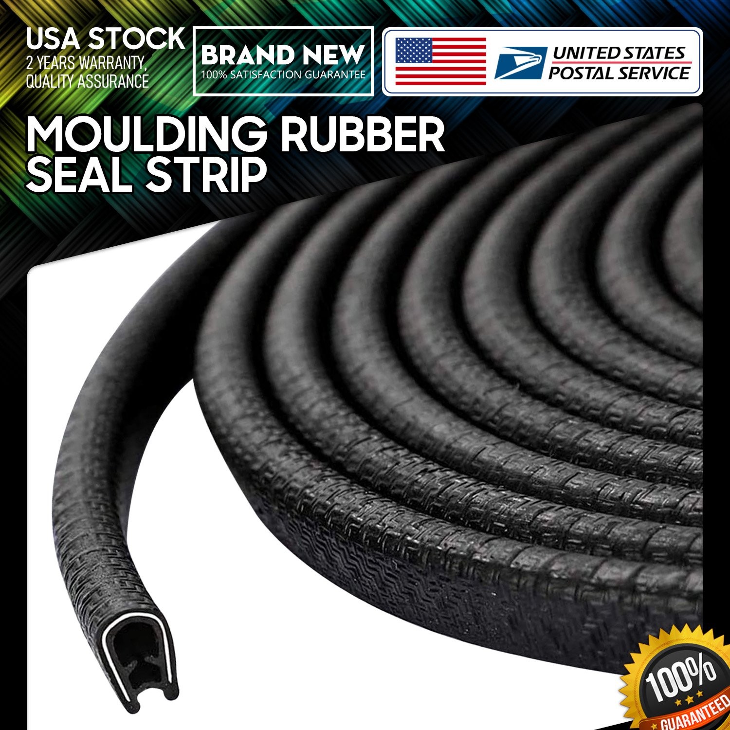 Durable 236'' Black Rubber Seal Weather Strip Door U-Lock For 13-20 Buick Encore