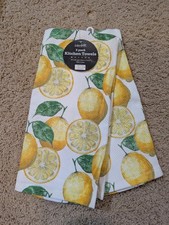Colordrift Lemon Kitchen Dish Towels - Set of 2 - 100 Cotton New