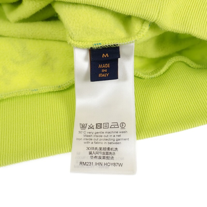 LOUIS VUITTON  M sweat Lime x Light Blue cotton mens