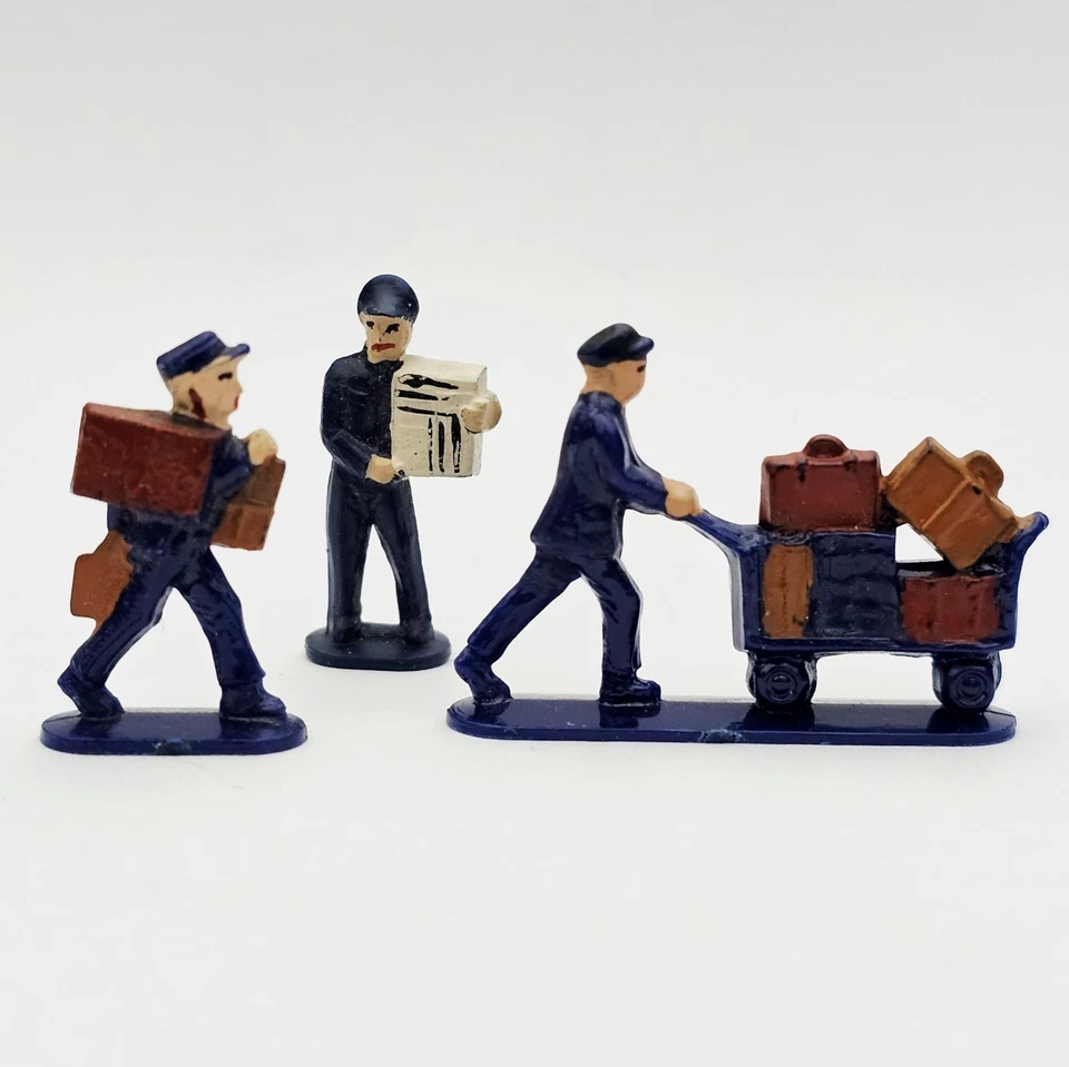 3 x figurines KIBRI H0 modélisme ferroviaire 1:87 PERSONNEL DE GARE porte-bag... - Photo 1/1