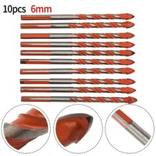 10PCS Ceramic Tile Drill Bits,Carbide Drill Bits Set For Glass, Brick, Concret