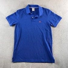 Brooks Brothers Performance Polo Mens M Blue Slim Fit Cotton Shirt preppy