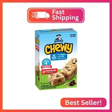 Quaker Chewy Granola Bars, Chocolate Chip, 58 Count - Packaging May Vary