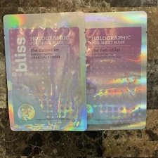 Bliss Holographic Foil Sheet Mask the Detoxifier with Pure Charcoal Powder 2 Pks