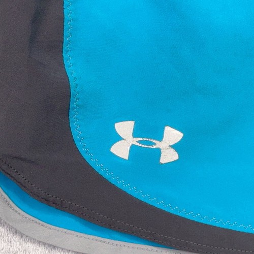 Under Armour Shorts Youth Girls XL Teal Aqua Athletic Heatgear Running Gym Loose - Picture 10 of 10